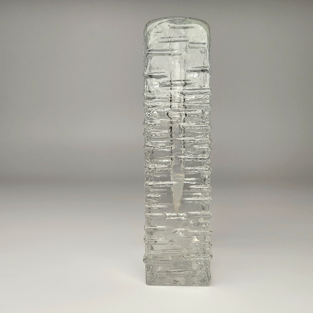 Ice Block Glass "Solifleur" Bud Vase - 6.25" - Art Glass - Picture 7 of 7